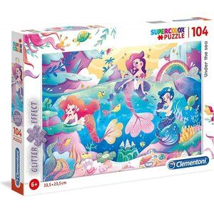Clementoni Super Color Glitter Puzzle 104 pcs– Under the Sea